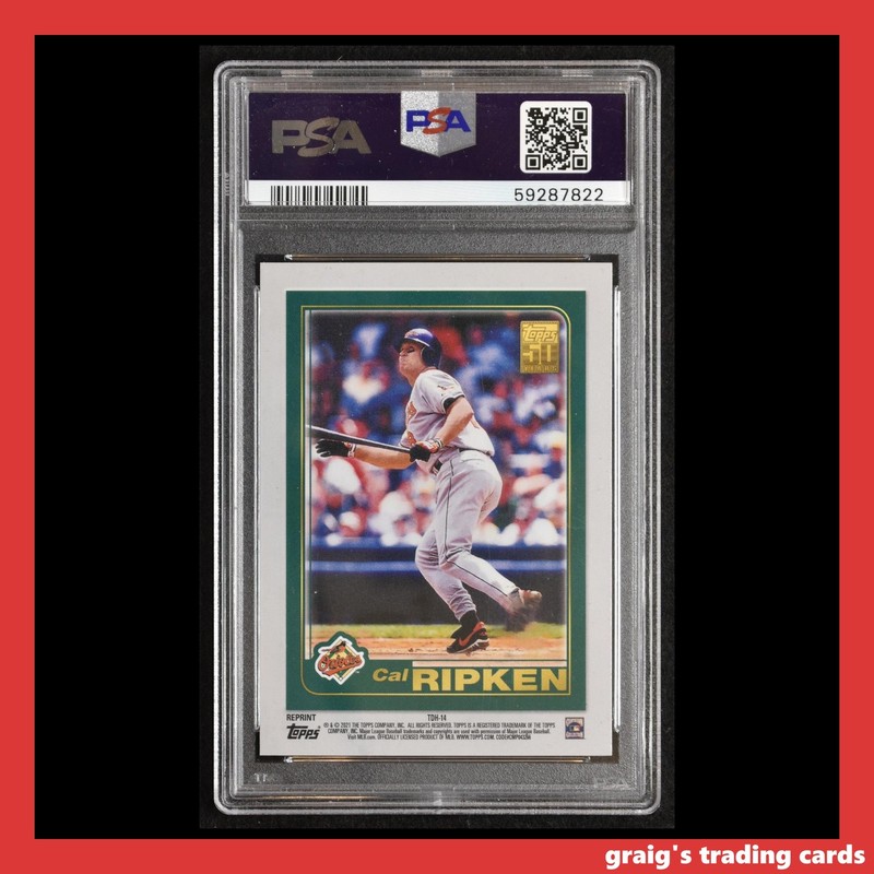 2021 Topps 1982 Topps Traded #98T Double Headers Cal Ripken Jr #14 PSA 10 GEM-MT view 2