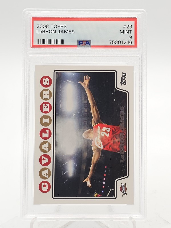 LEBRON JAMES 2008-09 TOPPS BASKETBALL CHALF TOSS #23 CAVALIERS PSA 9 Q2620