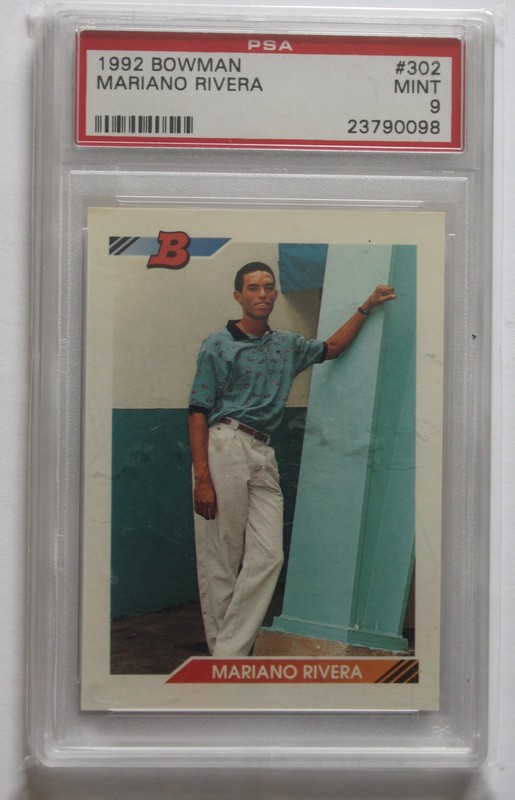 1992 BOWMAN #302 MARIANO RIVERA PSA 9 MINT RC