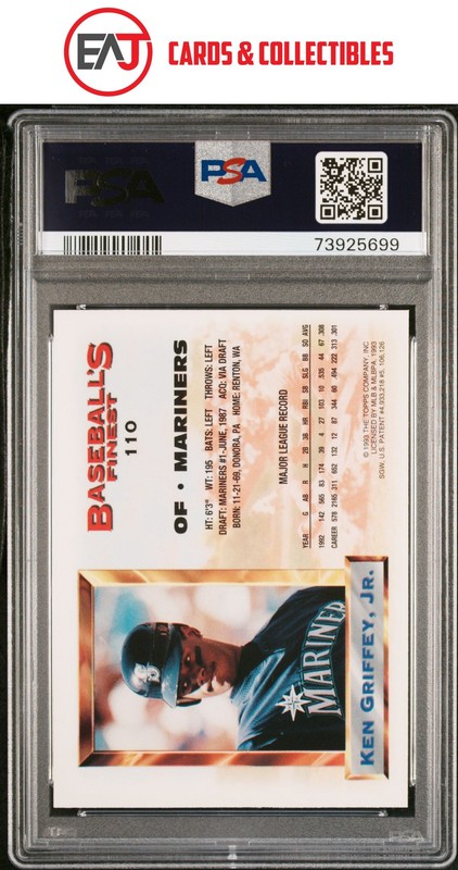Ken Griffey Jr. 1993 Finest PSA 9 #110 view 2