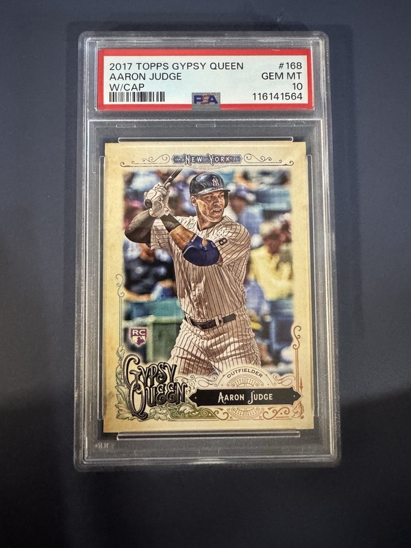 2017 Topps Gypsy Queen Aaron Judge #168 w/cap Rookie Card PSA 10 GEM MINT