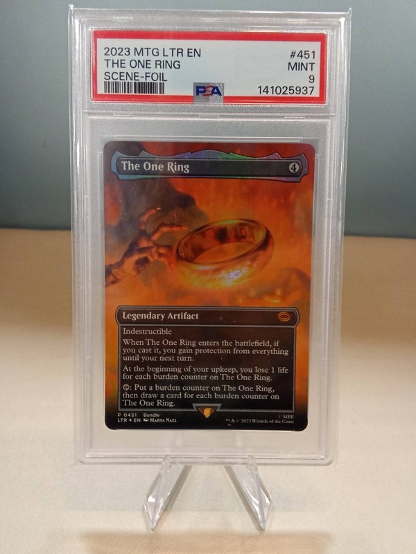 PSA 9 - Magic The Gathering - LOTR - The One Ring (Borderless) Foil MTG