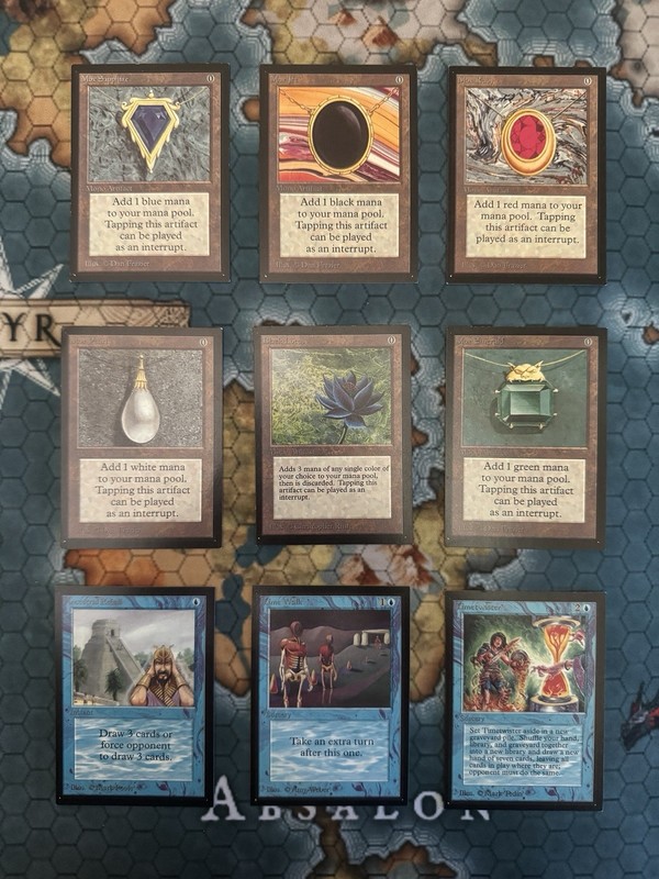 Magic MTG Power 9 Set (Black Lotus Mox Ancestral Time Walk) CE/IE Original P9