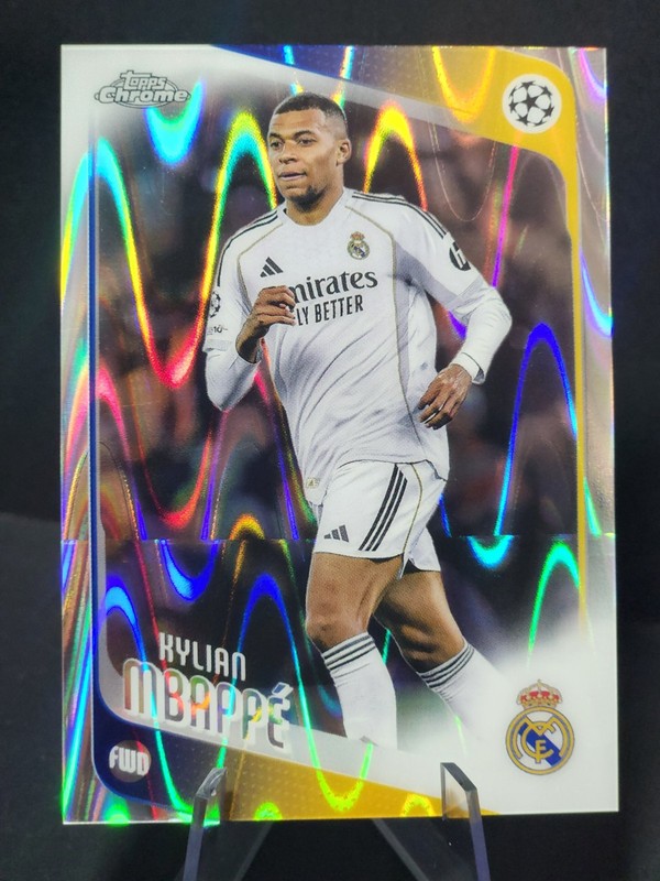 2025-26 Topps Chrome UCC Kylian Mbappe Raywave Refractor #112
