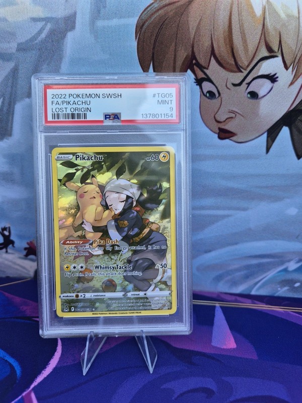 Pikachu Lost Origin PSA 9 2022 Pokemon Sword & Shield Lost Origin #TG05