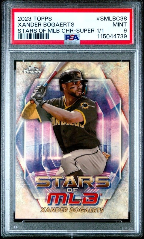 2023 Topps Chrome Stars of MLB SMLBC38 Xander Bogaerts "SUPERFRACTOR"  1/1 PSA 9