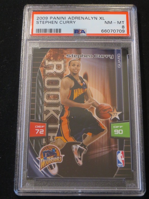 2009 Panini Adrenalyn XL Stephen Curry Rookie PSA 8 NEAR MINT - MINT