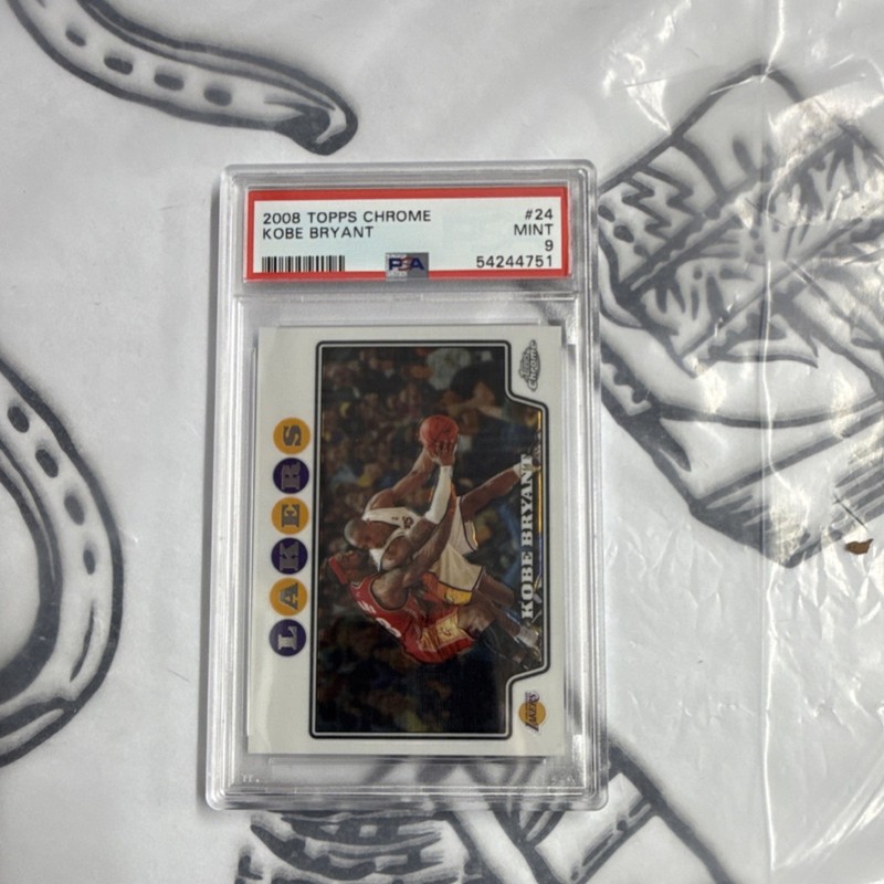 Topps 2008-09 Topps Chrome Kobe Bryant #24 PSA Graded Guarded by LeBron