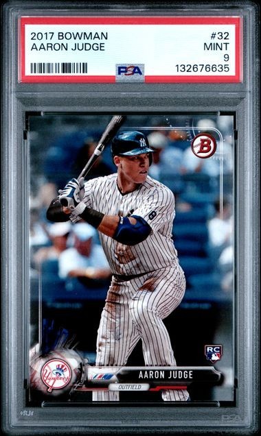 Aaron Judge 2017 Bowman Rookie #32 - PSA 9 - MINT - Yankees MVP !