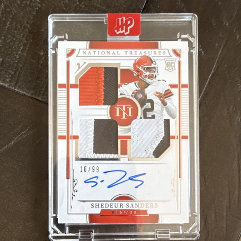 Panini National Treasures 2025 Shedeur Sanders Rookie Auto Patch #RMS-SSS /99