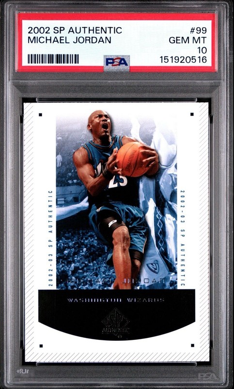 MICHAEL JORDAN 2002 SP AUTHENTIC 99 🐐 PSA 10 GEM 💎 MINT