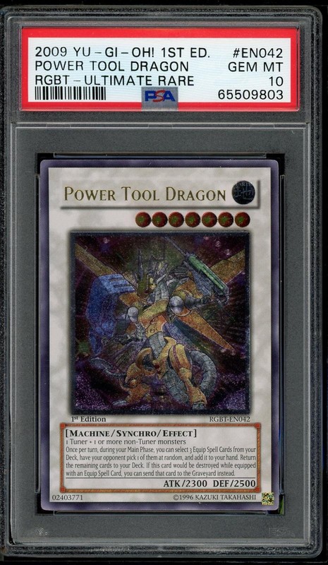 Power Tool Dragon RGBT-EN042 1st Edition-ultimate Rare Yugioh PSA 10 *803