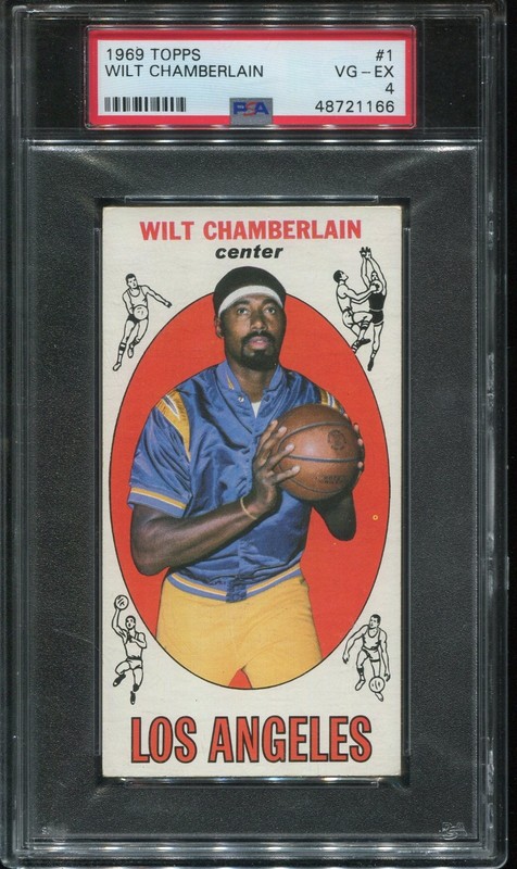 1969 Topps Basketball #1 Wilt Chamberlain psa 4 Vg-Ex HOF