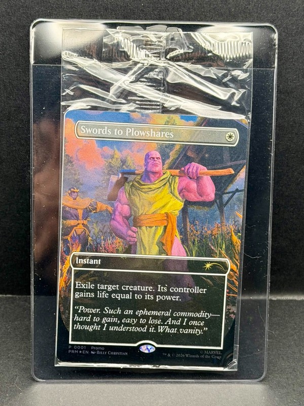 2026 MTG Magic the Gathering Thanos Swords to Plowshares PSA Promo Holo Sealed