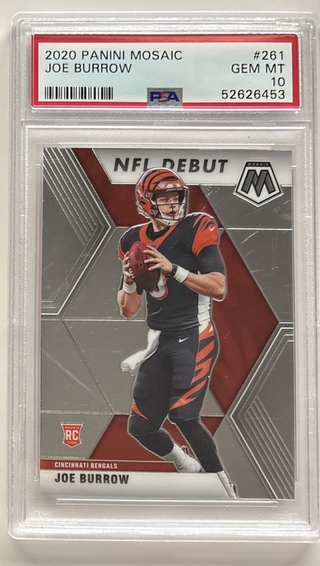 JOE BURROW 2020 Panini Mosaic NFL Debut #261 Rookie RC PSA 10 Cincinnati Bengals