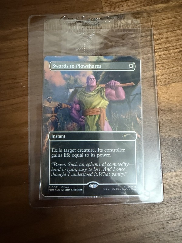 THANOS Magic the Gathering PSA Magazine Promo Swords to Plowshares Marvel