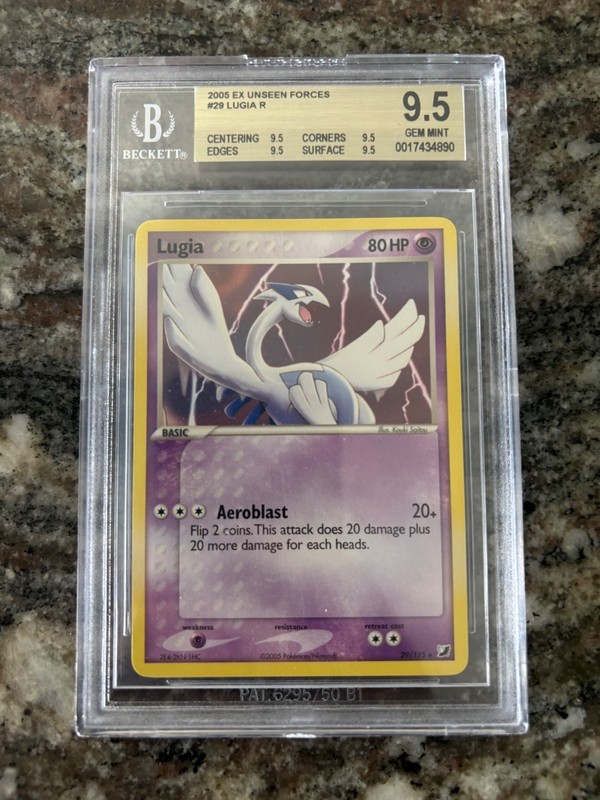 2005 Pokemon EX Unseen Forces Lugia 29/115 BGS 9.5 Gem Mint Rare
