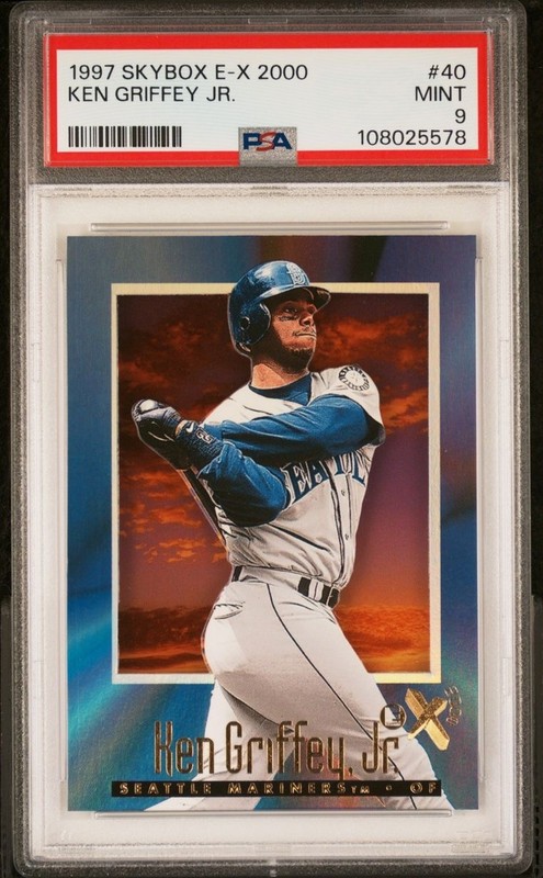 1997 SKYBOX E-X 2000 #40 KEN GRIFFEY JR. PSA 9 MINT - MARINERS HOF LOW POP