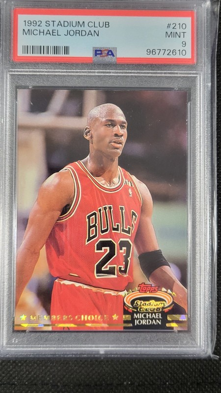 1992 Stadium Club Michael Jordan Members Choice #210 PSA 9