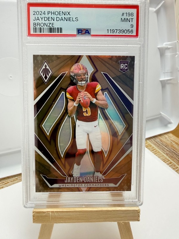 2024 Panini Phoenix Jayden Daniels #198 Bronze 22/75 RC Commanders PSA 9