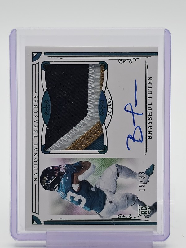 BHAYSHUL TUTEN 2025 NATIONAL TREASURES ROOKIE PATCH AUTO /33 #186 Q2215