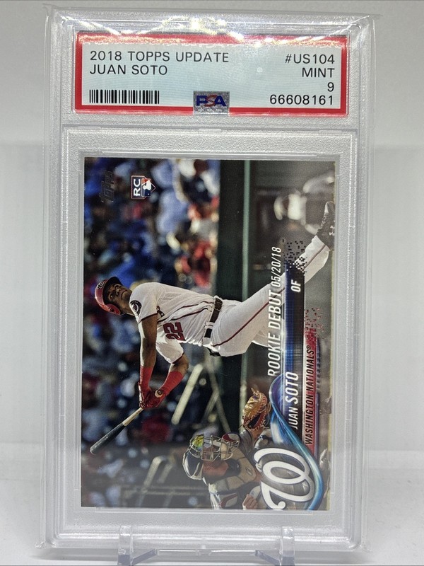 Juan Soto Rookie RC 2018 Topps Update #US104 Nationals Mets PSA Mint 9