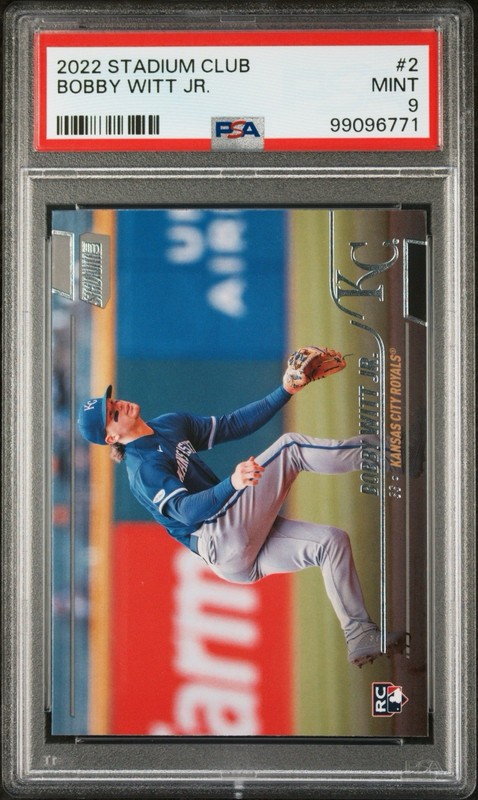 2022 TOPPS STADIUM CLUB #2 BOBBY WITT JR. ROOKIE RC PSA 9