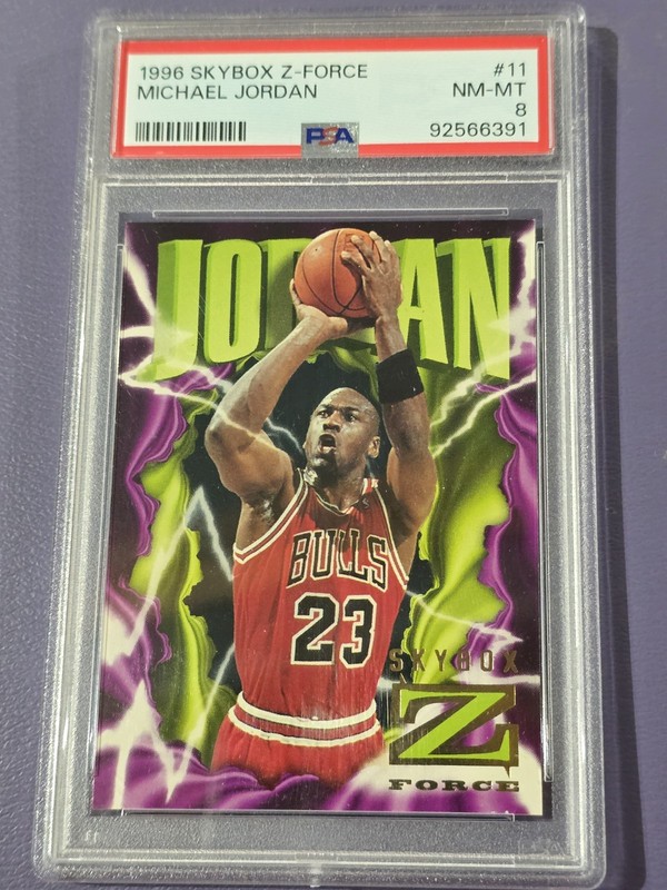 Michael Jordan 1996 Skybox Z-Force PSA 8
