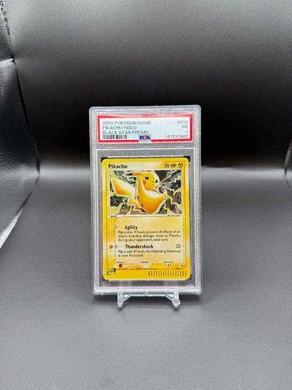 Pikachu Holo #12 Black Star Promo 2003 Pokemon Game - PSA 1 🔹pop 43 🔹