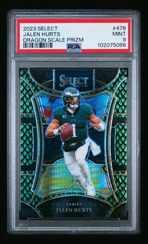 2023 Panini Select Jalen Hurts DRAGON SCALE /70 Prizm #476 Eagles PSA 10 22A