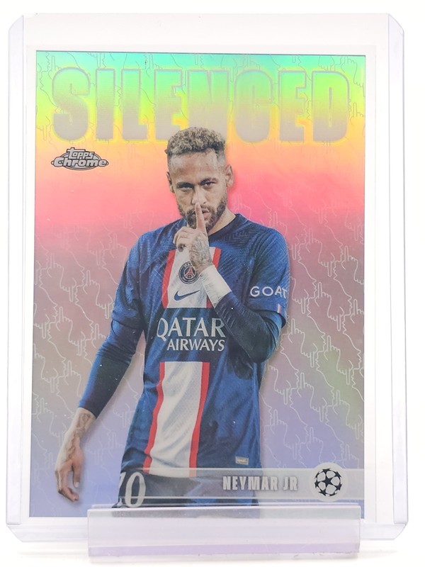 NEYMAR JR 2025-26 TOPPS CHROME UEFA SILENCED REFRACTOR #SHH-1 Q2723