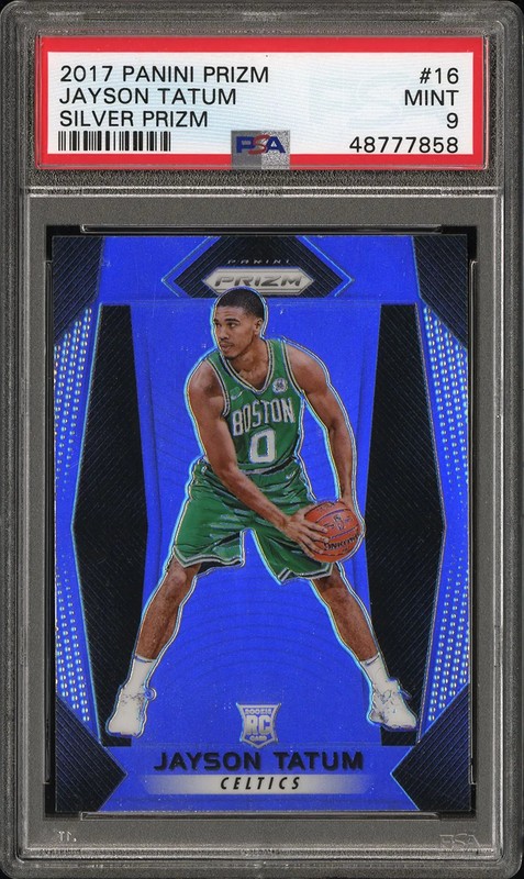 PSA 9 2017 Panini Prizm Jayson Tatum Silver Rookie RC #16