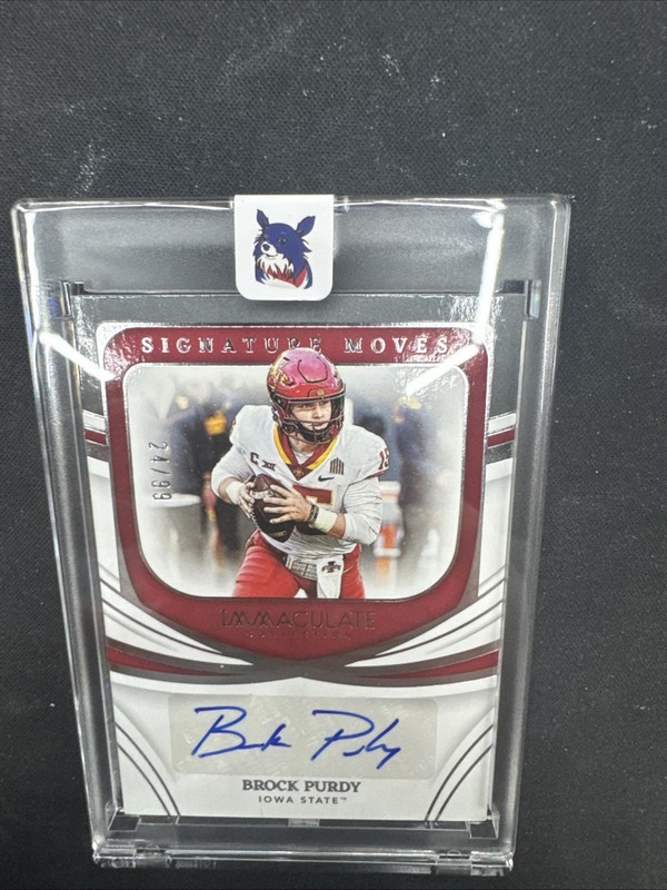 2022 Brock Purdy Immaculate College Signature Moves Auto /99 49ers Football