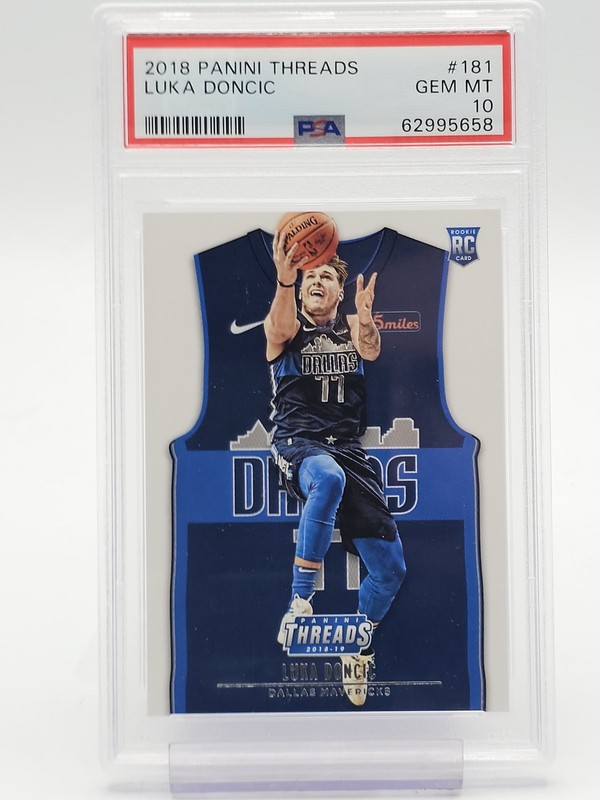 LUKA DONCIC 2018-19 PANINI THREADS ROOKIE #181 MAVERICKS PSA 10 Q6438
