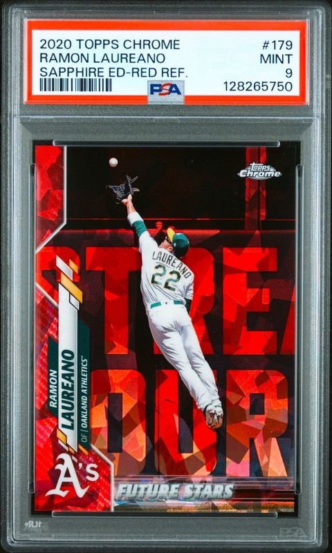 2020 Topps Chrome SAPPHIRE FUTURE STARS #179 Ramon Laureano RED /5 PSA 9