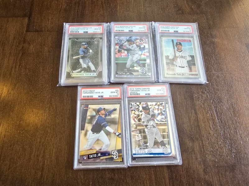 Fernando Tatis Jr 5 PSA 10 2019 Rookie Cards  Topps Heritage Chome Finest Bowman