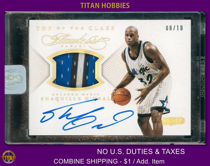 2014 Panini Flawless Top Of Class PATCH Autograph #SO Shaquille O'Neal AUTO /10