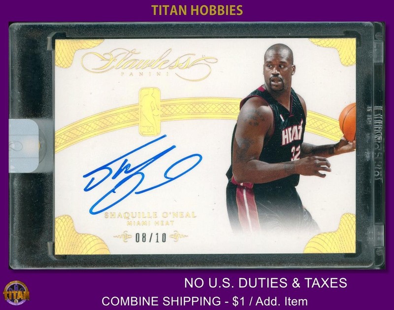 2013-14 Panini Flawless GOLD Autograph #SO Shaquille O'Neal AUTO /10
