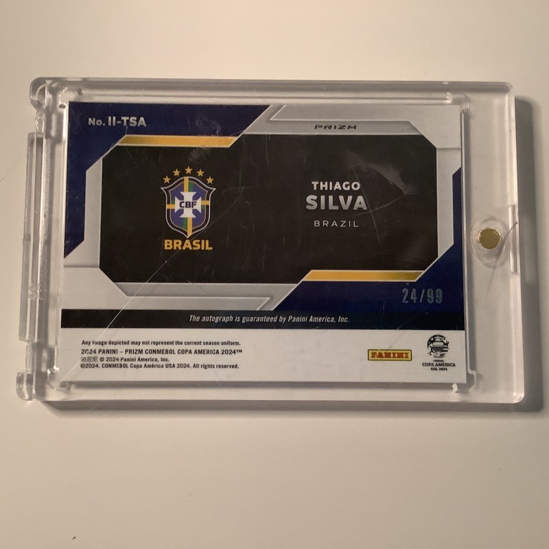 2024 Prizm Copa America International Ink Silver /99 Auto Thiago Silva - 🇧🇷   view 2