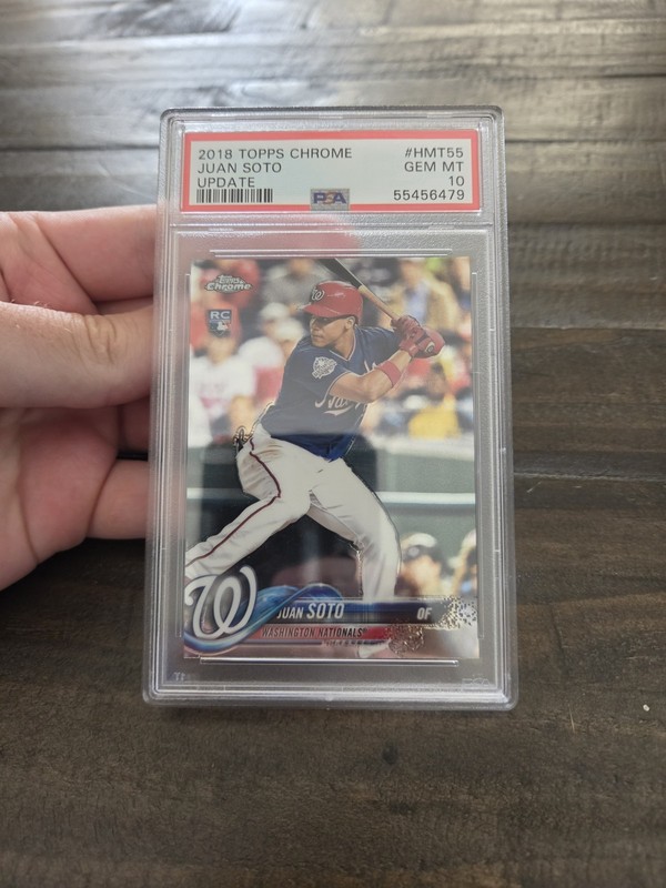 2018 Topps Chrome Update- Juan Soto- HMT55- PSA 10 Gem Mint- Rookie Card- RC view 1