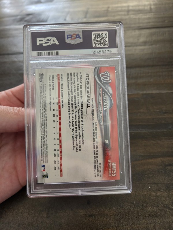 2018 Topps Chrome Update- Juan Soto- HMT55- PSA 10 Gem Mint- Rookie Card- RC view 2