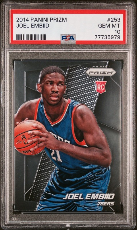 2014-15 Panini Prizm - Joel Embiid PSA 10 Rookie (RC) #253