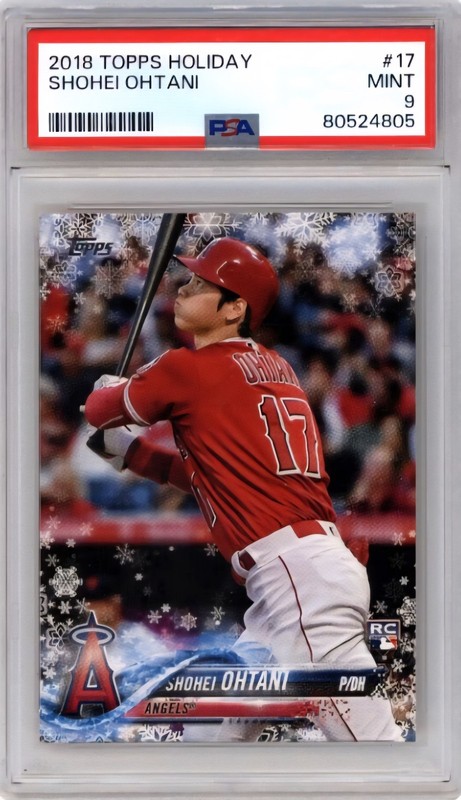 2018 Topps Holiday Shohei Ohtani #HMW17 Metallic Snowflake (RC) PSA 9