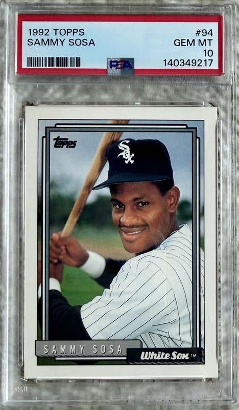 1992 TOPPS SAMMY SOSA PSA 10