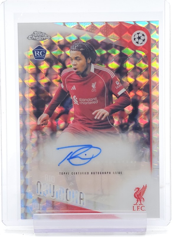 RIO AGUMOHA 2025-26 TOPPS CHROME UEFA GEOMETRIC ROOKIE AUTO #CA-AN Q5332