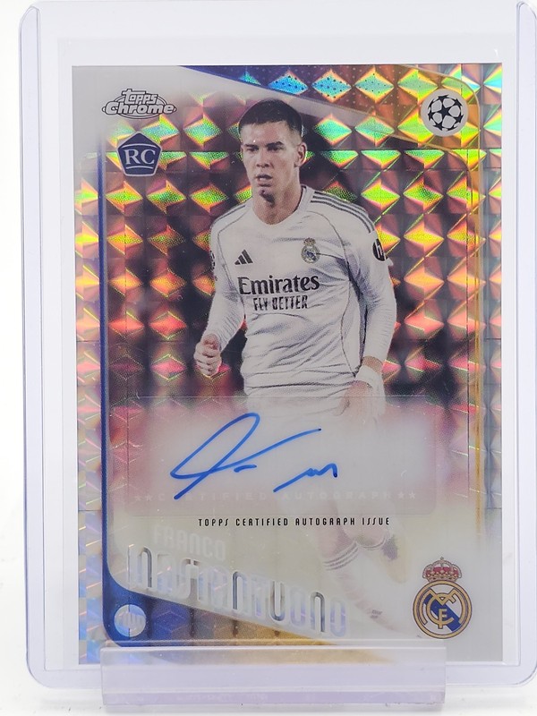 FRANCO MASTANTUONO 2025-26 TOPPS CHROME UEFA GEOMETRIC ROOKIE AUTO #CA-FM Q5332