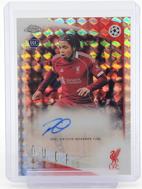 RIO NGUMOHA 2025-26 TOPPS CHROME UEFA GEOMETRIC ROOKIE AUTO #CA-RN Q5332