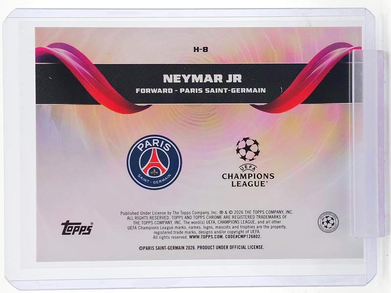NEYMAR JR 2025-26 TOPPS CHROME UEFA HELIX #H-8 Q5332 view 2