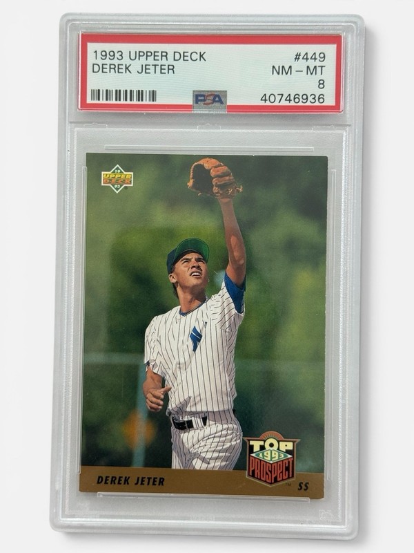 1993 Upper Deck Derek Jeter Rookie Card #449 PSA 8 NM-MT Yankees HOF RC