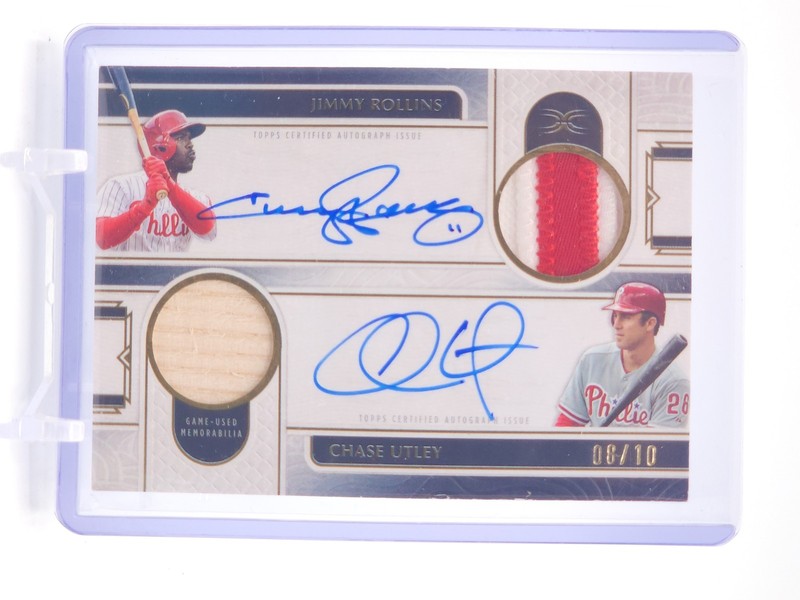 ROLLINS/UTLEY 2025 TOPPS DEFINITIVE DUAL AUTO GAME USED PATCH BLACK /10 Q2723